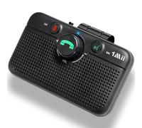 1Mii Manos Libres para Coche Bluetooth 6.0, Kit de Altavoz Bluetooth para Coche, Reconexión Automática, Siri y Google Voice Assistant, Llamadas, Navegación y Música Manos Libres, 35H de Autonomía