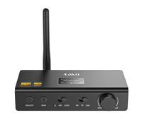 1Mii Transmisor HiFi Bluetooth receptor para TV, G de gran alcance, adaptador de audio inalámbrico con audiófilos DAC, LDAC, aptX HD/LL, pantalla OLED, salida RCA coaxial óptica, entradas -DS700