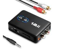 1Mii Transmisor Receptor Bluetooth 5.3 para TV, Adaptador de Audio HiFi con RCA y Conector AUX de 3.5mm, aptX de Baja Latencia/HD/AD, Control de Volumen, Doble Enlace para 2 Auriculares, PC, Estéreo