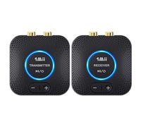 1Mii Transmisor Receptor Inalámbrico Audio para TV, 2,4 GHz Emisor Adaptador Audio 80m Largo Alcance, Baja Latencia con Entrada/Salida 3,5mm AUX RCA, para PC, Amplificador, Altavoz, Estéreo, Soundbar