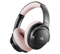 1Mii Y8+ Auriculares Inalámbricos Bluetooth Cancelación de Ruido Activa Híbrida, LDAC Hi-Res Audio, 75H de Reproducción, Personaliza EQ con App, Cómodos y Plegables Cascos Diadema - Negro Rosa