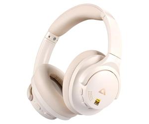 1Mii Y8+ Cascos Inalámbricos Bluetooth 6.0 Diadema Cómodos, Auriculares Cancelación de Ruido Activa Híbrida, LDAC Sonido Hi-Res Potentes Bass, 100H Reproducción, EQ Personalizable con App, Beige