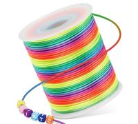 1mm x 100m Filo Elastico per Braccialetti, Perline per Braccialetti Resistente, Cordone Arcobaleno Perline per Gioielli DIY, Bracciali, Collane, Artigianato, Decorazioni