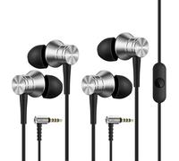 1MORE 2-Pack Auriculares Intraaurales, In-Ear Cascos con Cancelación de Ruido, Sonido Puro y Ajuste Cómodo, Aislamiento de Ruido con Micrófono para Smartphones/PC/Tabletas, Conector de 3.5mm