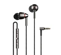 1MORE Auriculares Intrauditivos Quad Driver, Auriculares de Alta Resolución con Graves Cálidos, Mic Incorporado y Control in Línea, Compatibles con Teléfonos/ PC / Tableta, Gris Espacial