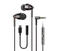 1MORE Quad Driver Auriculares Intraaurales, Cascos Hi-Res con Micrófono MEMS, Sonido Potente de Graves, Control Remoto en Línea, Auriculares con Cable de 3.5mm para Smartphones PC