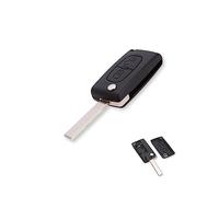 1neiSmartech Carcasa de Repuesto para Llave y Mando a Distancia de Coche, 2 Botones, Compatible con Coche Peugeot 107 207 307 308 407 408 (Carcasa y Cuchilla)