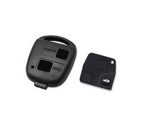 1neiSmartech Carcasa para llave con mando a distancia de 2 botones, compatible con Toyota Corolla Rav4 Celica, color negro, repuesto completo de botones de goma y tornillo