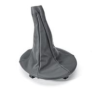 1neiSmartech Funda de piel sintética gris con anillo de retención para palanca de cambios, compatible con Fiat Panda 2003-2012, Fiat 500, 500C, 2007-2013, Oem 71775051