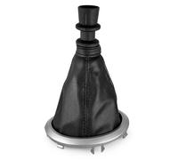 1neiSmartech Funda para palanca de cambios con marco plateado mate y abrazadera de retención, compatible con Fiat Sedici (189 FY) 2006-2014, con soporte superior pomo y cierre con velcro