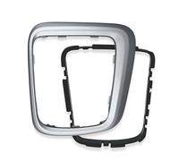 1neiSmartech Kit de marco exterior con marco plateado y gris satinado + abrazadera de retención para maneta de cambio compatible con Fiat Tipo 356 357 358 desde 2015 OEM 735624491 735631235