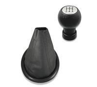 1neiSmartech - Kit de pomo de 5 velocidades con costuras negras, marco y férula, compatible con Suzuki Swift 2005-2010, SX4 2007-2013, Alto 2009-2014, solo para palanca de cambio de forma D