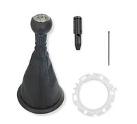 1neiSmartech Kit pomo de palanca de cambios manual de 5 velocidades con casco palanca de cambios, virola, marco exterior negro compatible con Citroen C3 2003-2009, con adaptador, OEM 2403CV,