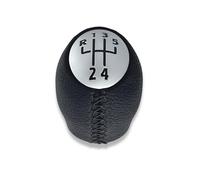 1neiSmartech Pomo para palanca de cambios de 5 velocidades compatible con Renault Clio III 2005-2009, compatible con Scenic y otros modelos de coche, con costuras negras, parte superior e izquierda