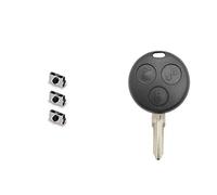 1neiSmartech Schlã¼Ssel - Funda para Maleta y lámpara Telecomann 3 Botones para autovetture Smart Fortwo 450, Compatible con No Trasponder No Electrónica + Micropulsanti