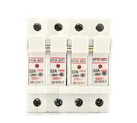 1P 2P 3P 4P RT18-32X AC ~380V Portafusibles de cobre 500V 10x38mm Montaje en riel DIN con fusible 1 unidad (32A, 4P)