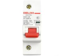 1P LS Switch 125 A 600 V CC/AC fusible automático para sistema solar fotovoltaico protección de batería DIN riel montaje (125 A)