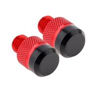 1pair M10 X 1.25 Clockwise CNC Mirror Hole Plug 10mm Rearview Mirror Screws Compatible with Motorcycle Scooters Electric Bicycles Tricycles(Red)