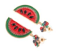 1Pair Watermelon Dangle Earrings Cute Fruit Jewelry Parties Everyday Wear Lightweight Safe Materials Present Friends Fun Accessory for Any Occasion