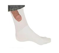 (1pair White)2 Pairs Novelty Socks Exposed Women Man Novelty Funny Socks Prs
