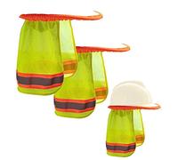 1par Sombra De Sombrero De Construcción Protector Solar para Casco Obra Protector Alta Visibilidad Y Reflectante Parasol De Cuello De Malla ala Completa Protección Solar para Sombreros Construcción