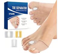 1Pares Separador de Dedos del Pie,Hallux Valgus Toe separador Para Mujer y Hombre,Separadores Dedos de los Pies Superpuestos reducir la fricción,Adecuados Para uso diari