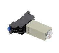 1pc 0-10 S Power-on Delay Rotary Knob DPDT Timer Timing Time Relay AC 220V H3Y-2 With Base Socket CZMDKEXM