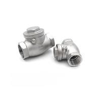 1pc 1-1/2" BSP internal thread horizontal SS304 Horizontal Thread Swing Check Non-Return One-way Valves Plumbing Fittings