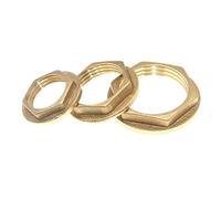 1PC 1-1/2" BSPP Female Brass Flanged Fasten Hex Lock Nuts With Flange Water Tank Fitting