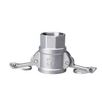 1PC 1/2 "3/4" 1 "304 Adaptador de conexión Camlock for aspersor de jardín de acero inoxidable con lengüeta Camlock de desconexión rápida for accesorios de bombas de manguera(D,1/2")
