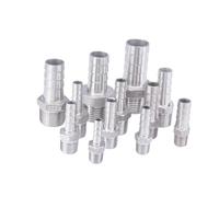 1pc 1/2" BSP Male x 8mm Hose Barbed 304 Stainless Steel Pipe Fitting Hose Tail Connector
