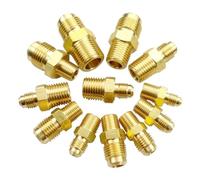 1PC 1/2" NPT Male x Flare Fit 3/8" OD Copper Tube Brass SAE-Standard 45 Degree Pipe Fitting