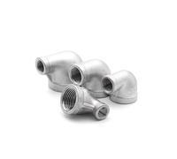 1pc 1/4"-1/8" BSP Thread Pipe Fittings 90 Degree Angled Stainless Steel SS304 Female Threaded Reducer