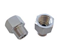 1PC 1/4" BSPP Female to 1/2" BSPT Male Reducer Bushing Pipe Fitting Connector Coupler High Pressure Gauge HSMXNEONJB