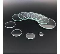 1PC 10-42mm Round Optical Glass Lens for LED Flashlight Torch - Flat Transparent Glass Lens for Optical Use(14mm x 1.2mm)