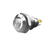 1PC 10mm Metal Push Button Switch with WHITE LED Indicator Self-reset Momentary 4 Pins High Head 1.8V