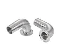 1PC 12.7mm Hose to 1.5" Tri Clamp 90 Deg Elbow TC50.5mm SUS304 Stainless Steel Fitting Homebrew PIUHRKLEVD