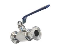 1pc 19mm 1" 25mm 32mm 304 Stainless Steel Sanitary Ball Valve Two Piece Tri Clamp Ferrule Type For Food Homebrew Product(38mm)
