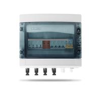 1pc 20A DC MCB Solar photovoltaic PV Combiner Box With Protection 4 input 1 out DC 600V Fuse MCB SPD 12ways Circuit Breaker
