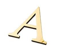 1pc 20cm Gold Acrylic Mirror English Letters Wall Stickers Birthday Decoration Festival Party(A)