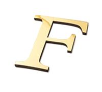 1pc 20cm Gold Acrylic Mirror English Letters Wall Stickers Birthday Decoration Festival Party(F)