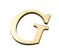 1pc 20cm Gold Acrylic Mirror English Letters Wall Stickers Birthday Decoration Festival Party(G)