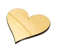 1pc 20cm Gold Acrylic Mirror English Letters Wall Stickers Birthday Decoration Festival Party(Heart-1)