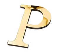 1pc 20cm Gold Acrylic Mirror English Letters Wall Stickers Birthday Decoration Festival Party(P)