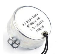 1pc 220-240V AC Motor Síncrono Motorreductor 4W CW/CCW, bajo Consumo, Gran par, Peso Ligero de bajo Ruido, con Imán Permanente y Engranajes Reductores (2,5-3 RPM)