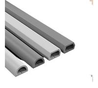 1PC 2M/78.74in Trapezoid Floor Cord Cover Anti-Extrusion Electric Wire Slot Self-Adhesive Extension Wiring Duct Protector(White01)