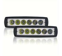 1pc/2pcs Barra LED para Vehículos Todoterreno, Luces Auxiliares de Conducción de de 12V, Ajuste Universal para Coches, Motocicletas, Camiones - Tira de Iluminación Decorativa Cableada, Sin Batería