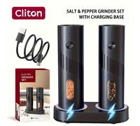 1PC/2PCS Opcional, Molinillo de Eléctrico Recargable con LED, Relleno Superior Automático, Gran Capacidad Fácil Llenado Ajuste en Grosor Ideal para Regalo Navideño, Día del o Boda
