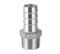 1pc 3/8" BSPT Male 16mm Hose Barb Connector 304 Stainless Steel Hosetail Coupler