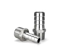1PC 304 Stainless Steel 1" BSP Male Thread Pipe Fitting x 8mm Hose Tail Coupling